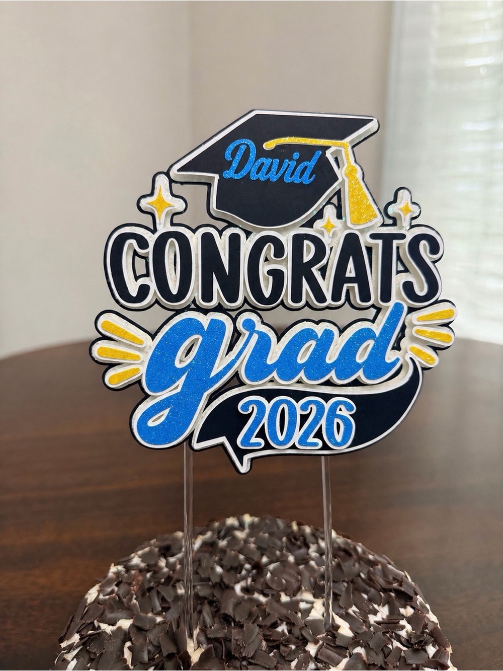 Personalized Graduation Cake Topper | Custom Grad Cap, Congrats Grad 2026 - Picture 12 of 12